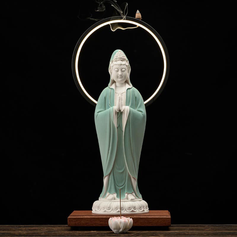 Thác khói trầm hương Quan Âm Bồ Tát đẹp CD2030