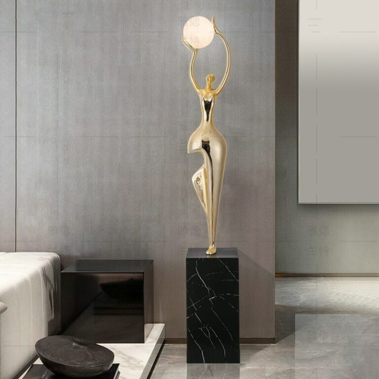 Tượng đèn mạ điện sang trọng CD1002