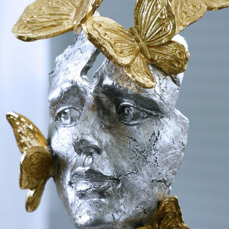 tuong-mat-na-buom-vang-3 Tượng mặt nạ bướm vàng CD3019