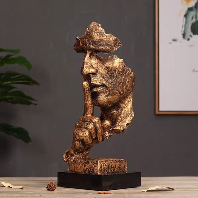 tuong-nua-mat-ba-khong-2 (5) Tượng im lặng trang trí nội thất, phòng khách, tủ rượu đẹp mắt CD3002