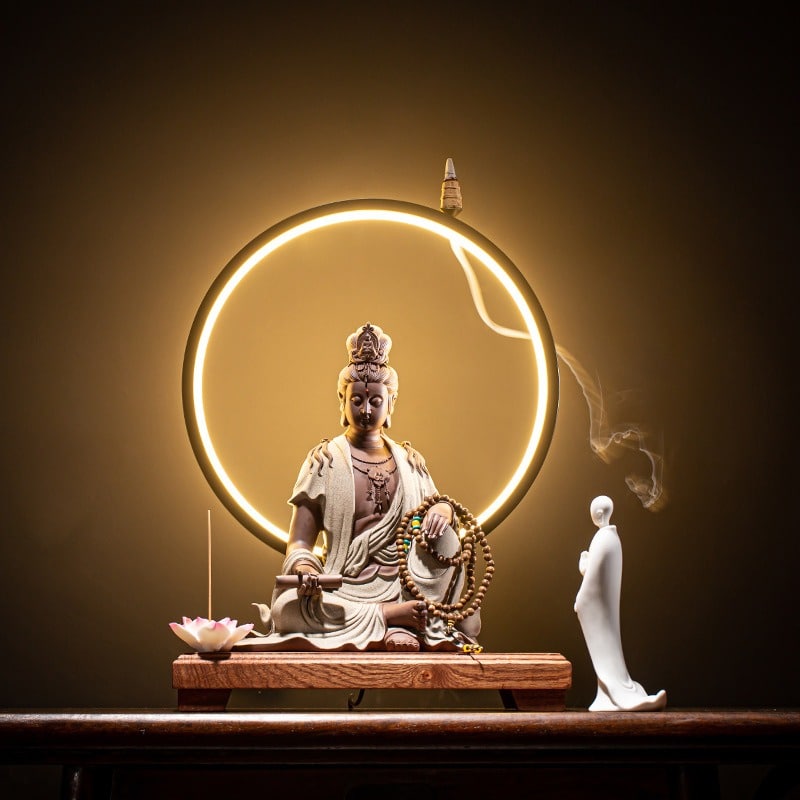 Thác khói trầm hương Phật Quan Âm cầm kinh CD2020