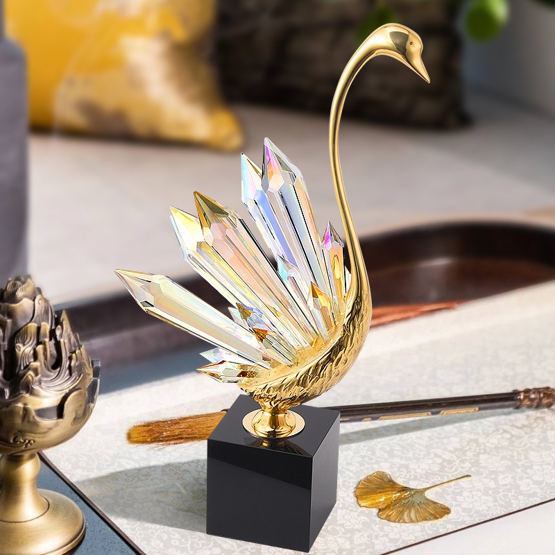 tuong-thien-nga-gan-pha-le-2 Tượng thiên nga gắn pha lê đẹp CD970