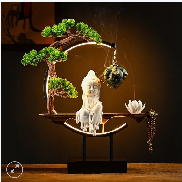 Thác khói trầm hương Phật thờ tại gia CD2028