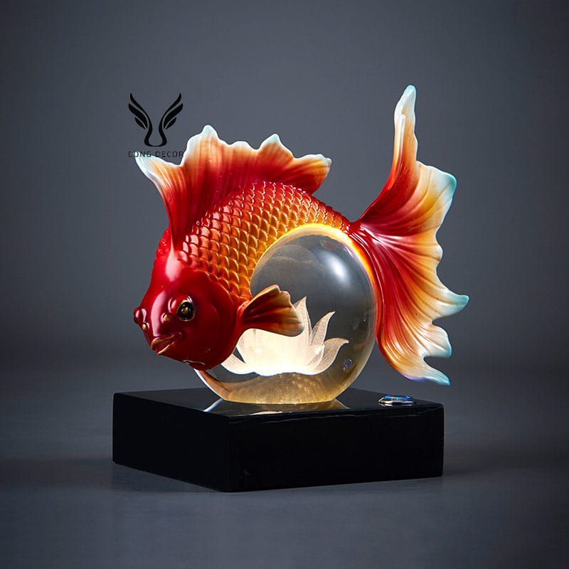 Ca-vang-pha-le-kem-den-led-mau-moi Tượng Cá Vàng Phong Thủy Kèm Đèn Led