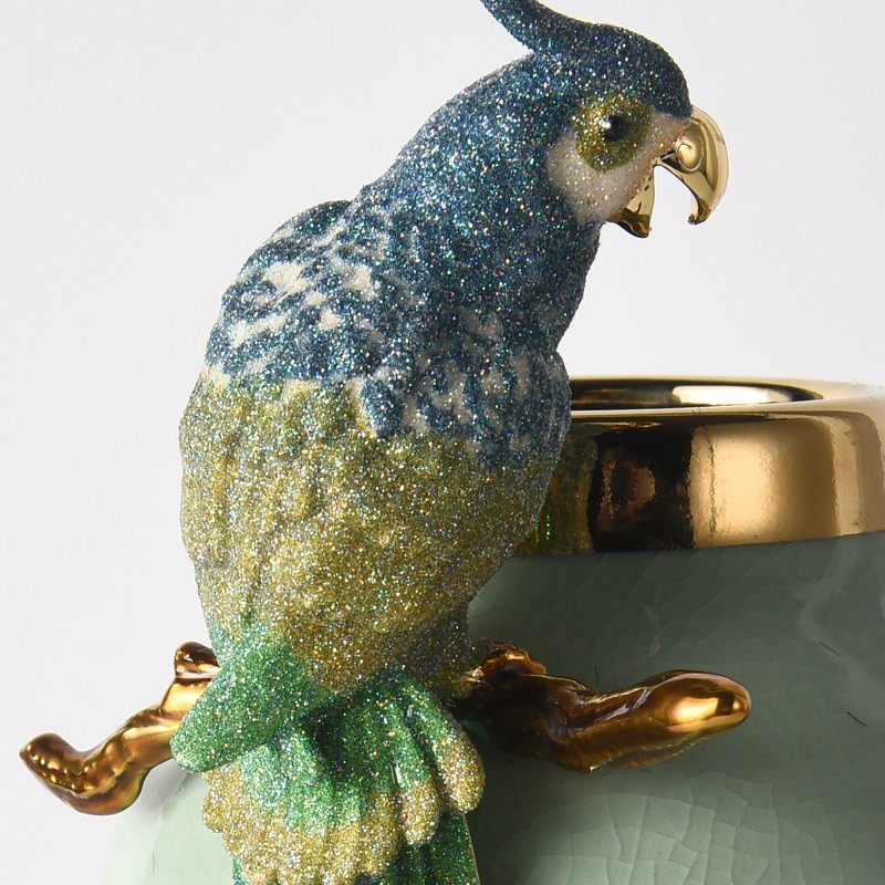 binh-hoa-gom-su-gan-chim-vet-3 Bình Hoa Gốm Sứ Gắn Chim Vẹt