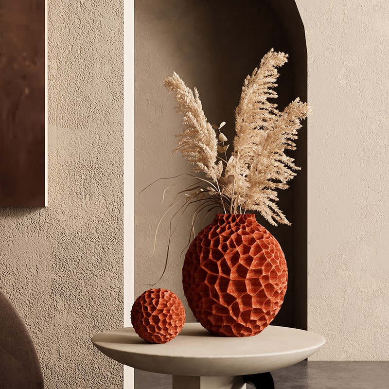 Bình Hoa Gốm Vân Tổ Ong