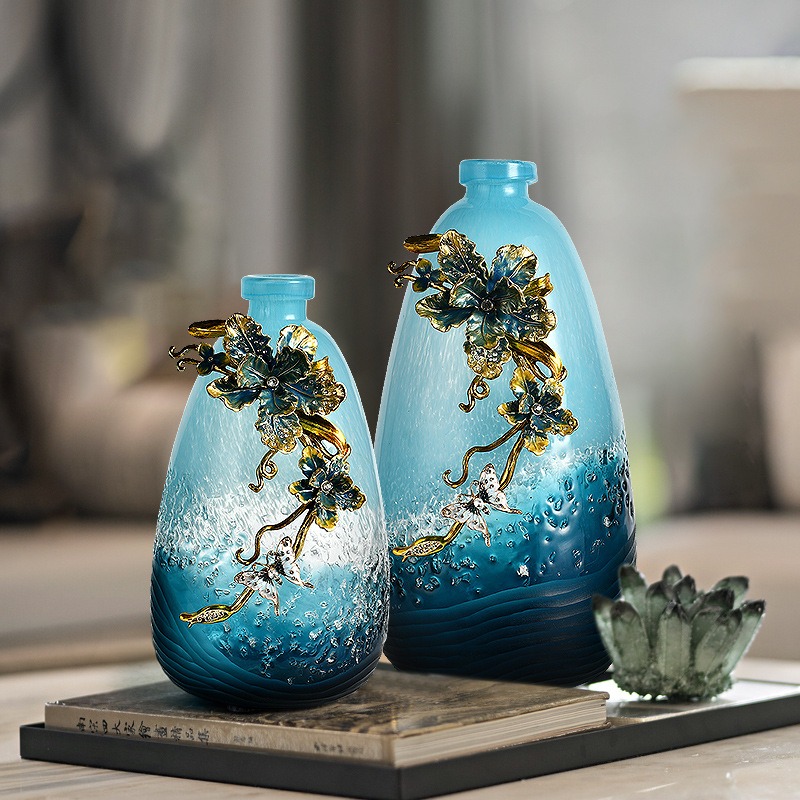 Bình Hoa Thủy Tinh Tráng Men