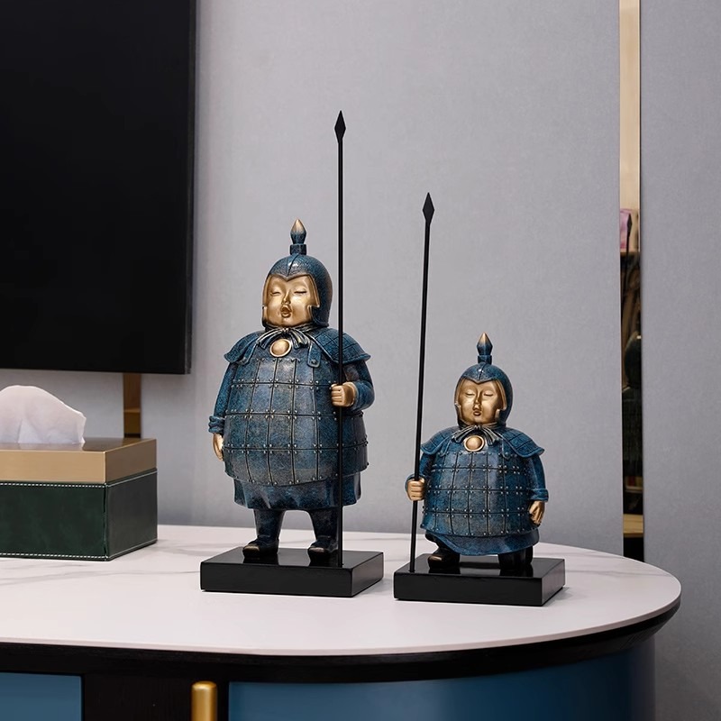 bo-tuong-linh-gac-va-chien-ma-1 Bộ Tượng Lính Gác Và Chiến Mã Phong Cách Cổ Điển