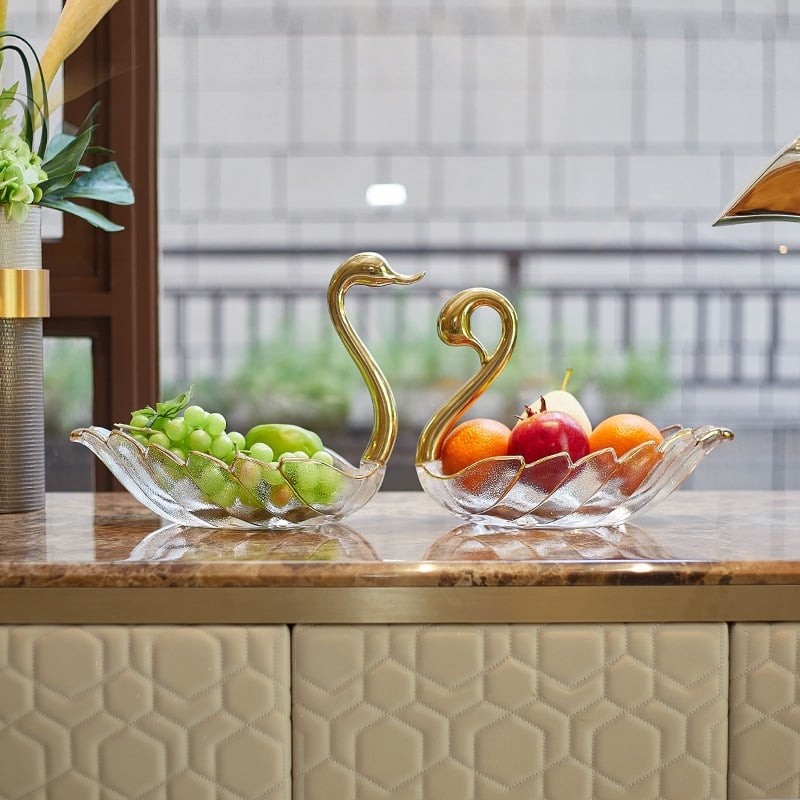 Tượng Thiên Nga Phú Quý Đựng Trái Cây