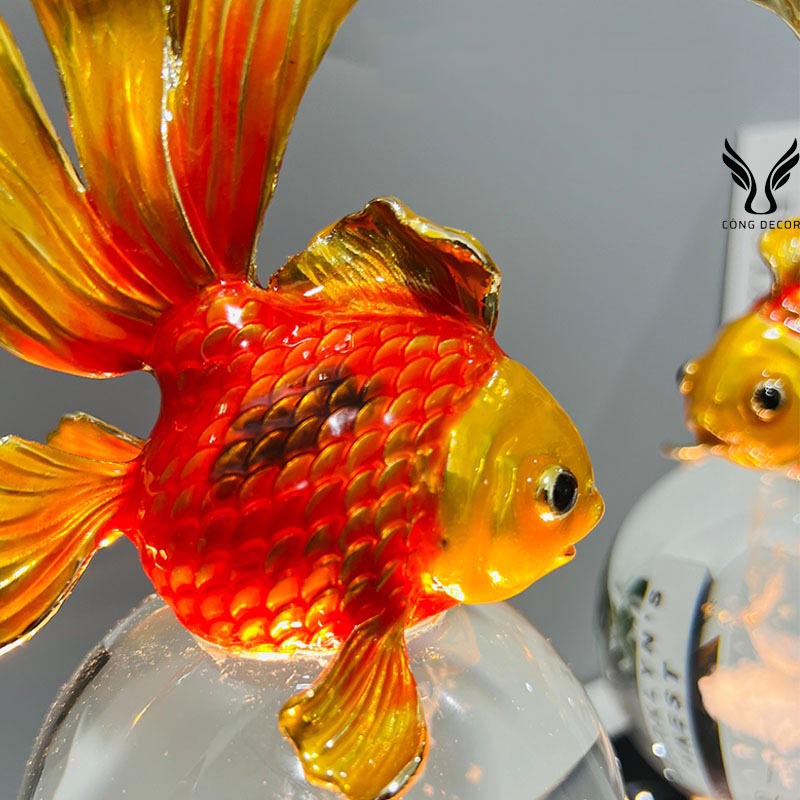 do-trang-tri-Ca-vang-pha-le-kem-den-led Tượng Cá Vàng Phong Thủy Kèm Đèn Led