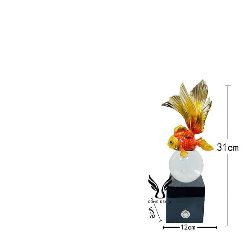 do-trang-tri-decor-Ca-vang-pha-le-kem-den-led Tượng Cá Vàng Phong Thủy Kèm Đèn Led
