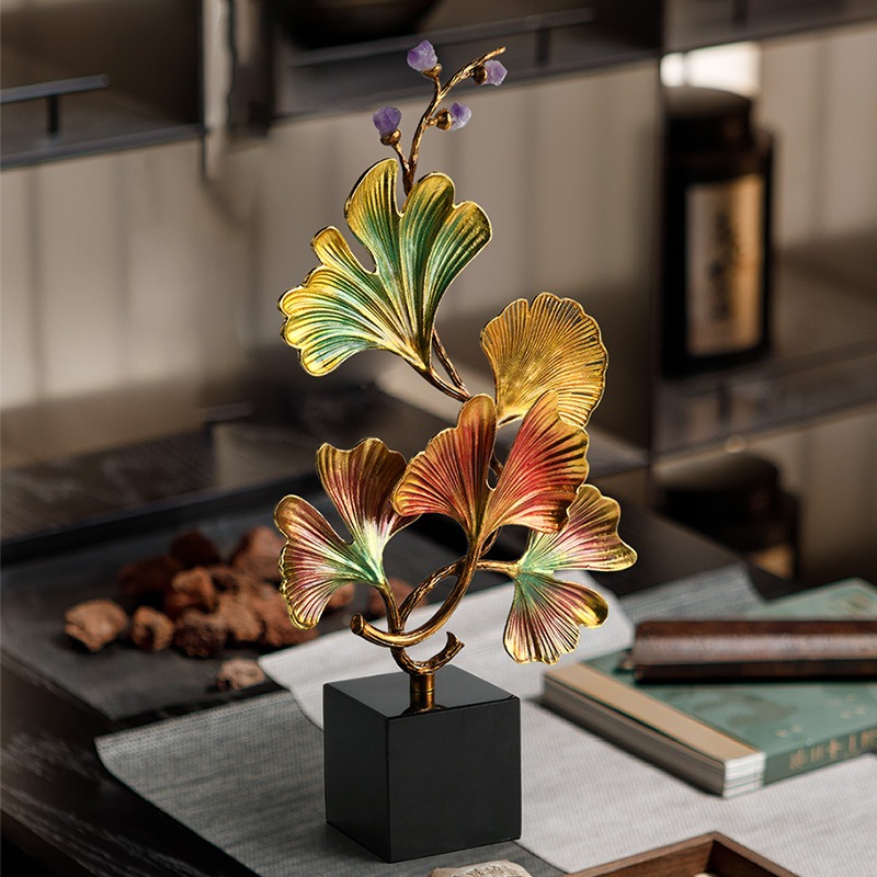 Tượng Lá Bạch Quả Nghệ Thuật Sắc Màu