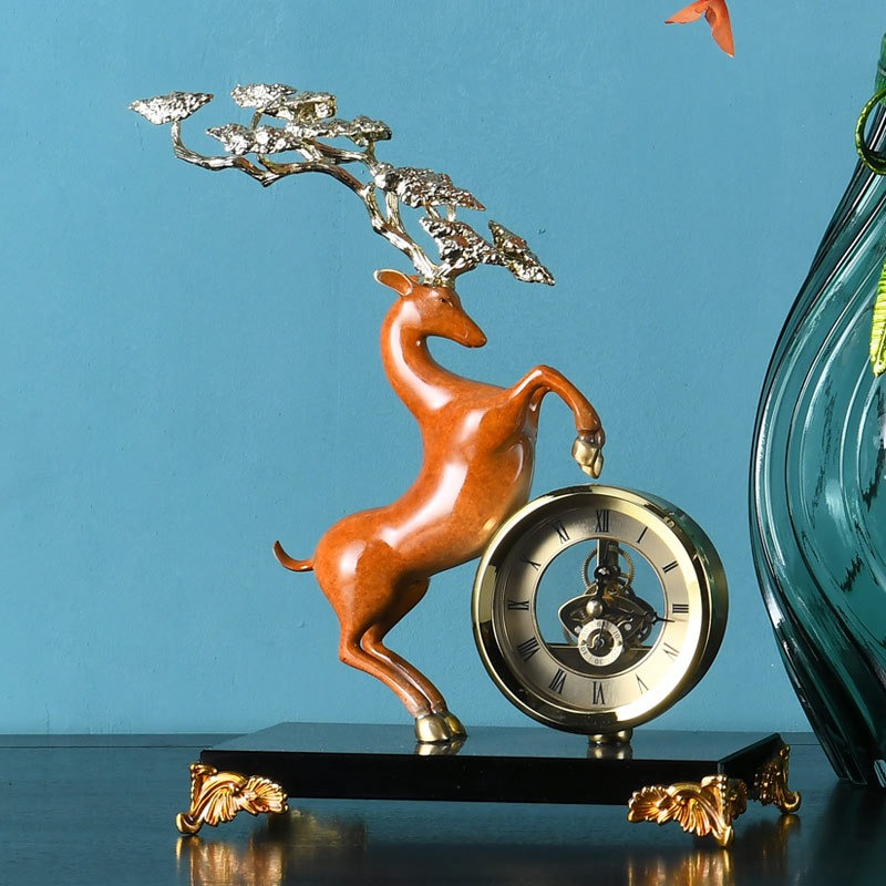 Đồng Hồ Hươu Để Bàn Phòng Khách