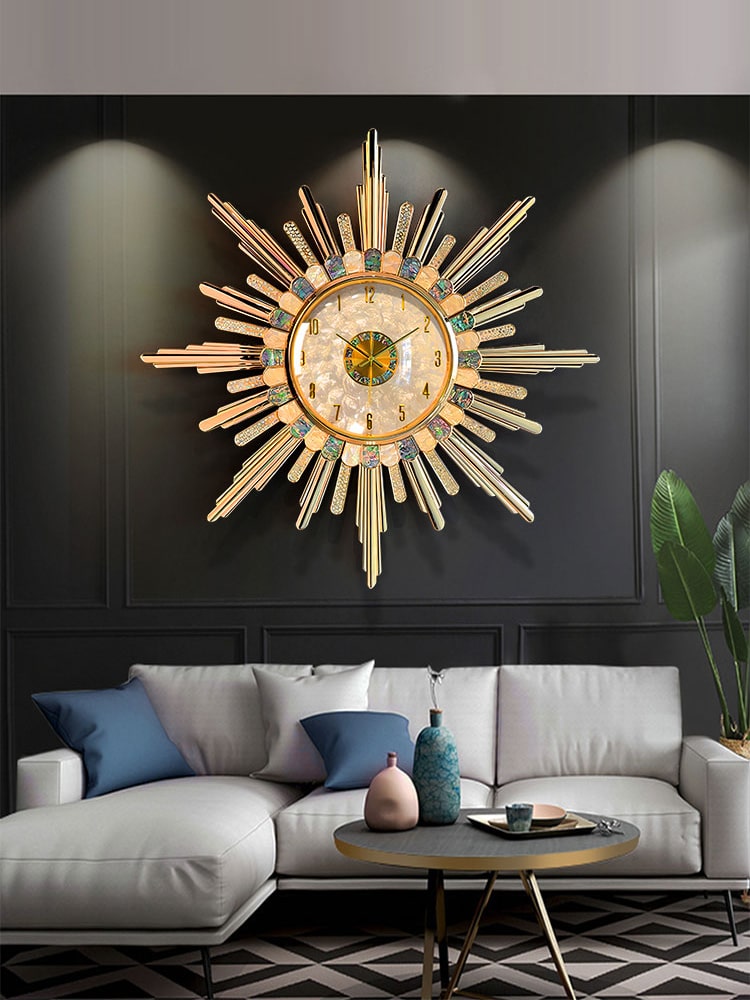 dong-ho-kham-trai-2 Đồng Hồ Treo Tường Ánh Sao Khảm Trai