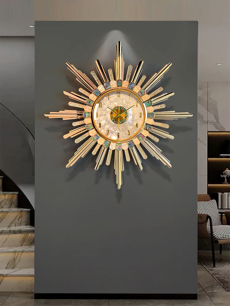 dong-ho-kham-trai-5 Đồng Hồ Treo Tường Ánh Sao Khảm Trai