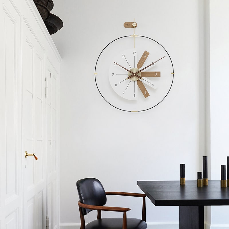 dong-ho-sang-tao-treo-tuong-phong-khach-3 Đồng Hồ Treo Tường Vòng Tròn Phân Kỳ Sáng Tạo