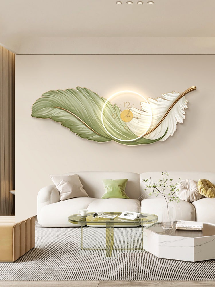 dong-ho-treo-tuong-3d-1 Đồng Hồ Treo Tường Nghệ Thuật Lông Vũ Thanh Nhã