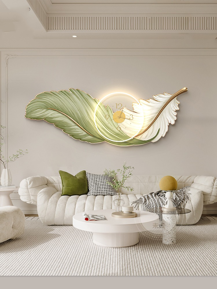 Đồng Hồ Treo Tường Nghệ Thuật Lông Vũ Thanh Nhã