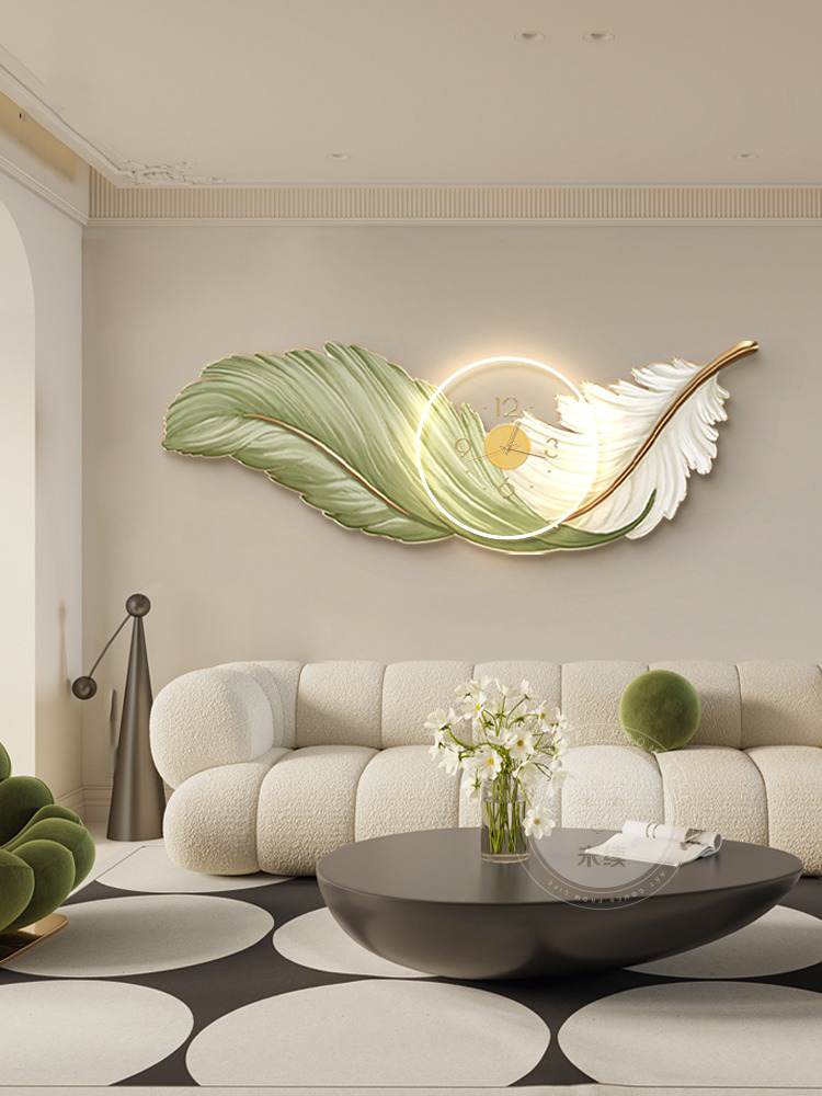 dong-ho-treo-tuong-3d-3 Đồng Hồ Treo Tường Nghệ Thuật Lông Vũ Thanh Nhã