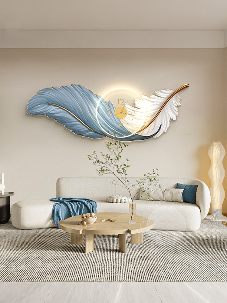 dong-ho-treo-tuong-3d-4 (1) Đồng Hồ Treo Tường Nghệ Thuật Lông Vũ Thanh Nhã