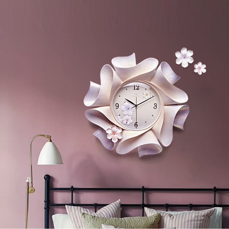 dong-ho-treo-tuong-bong-hoa-5 Đồng Hồ Treo Tường Cánh Hoa