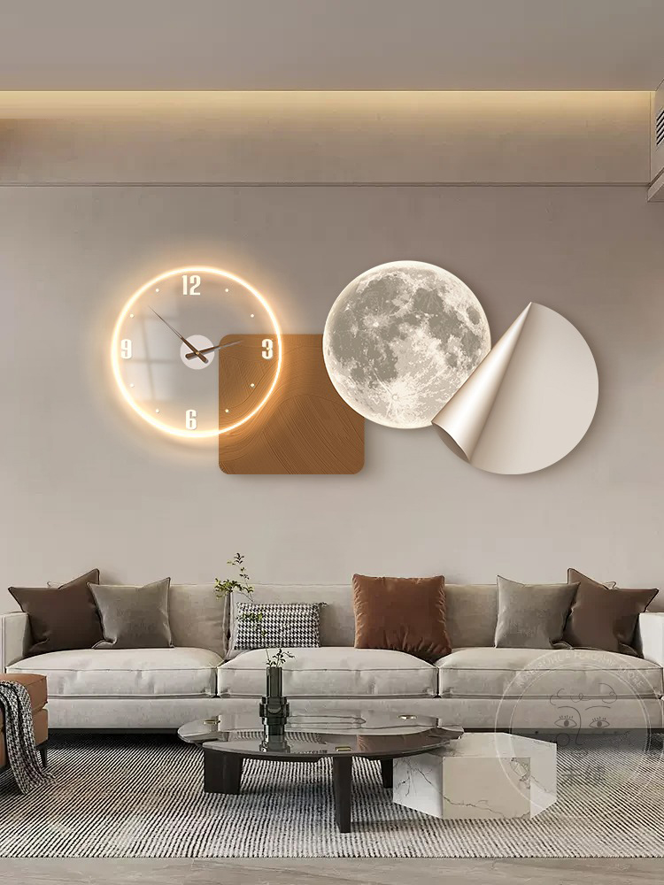 Đồng Hồ Treo Tường Ánh Trăng Hiện Đại