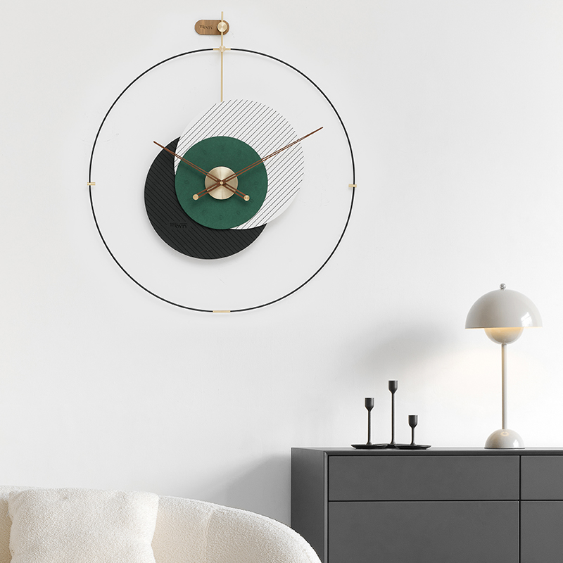 Đồng Hồ Treo Tường Vòng Tròn Sắc Màu Tối Giản