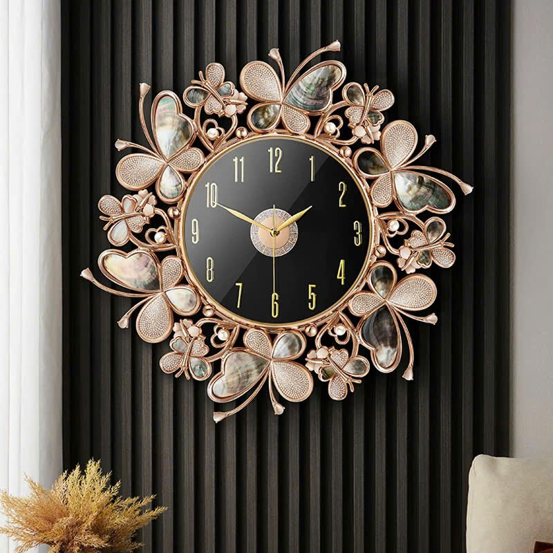 dong-ho-treo-tuong-snag-trong-1 Đồng Hồ Treo Tường Vũ Điệu Hồ Điệp Khảm Trai