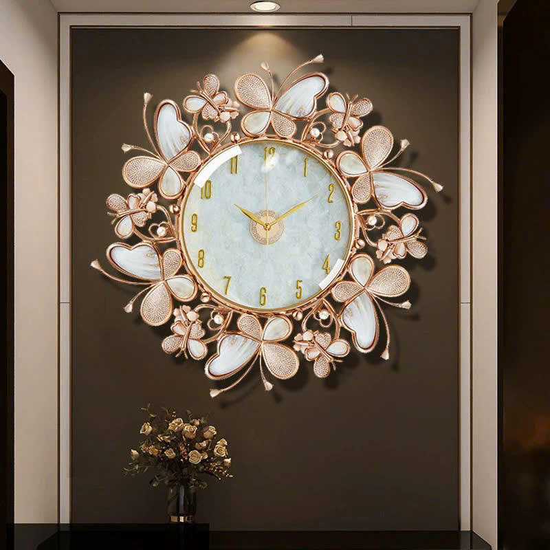 dong-ho-treo-tuong-snag-trong-2 Đồng Hồ Treo Tường Vũ Điệu Hồ Điệp Khảm Trai