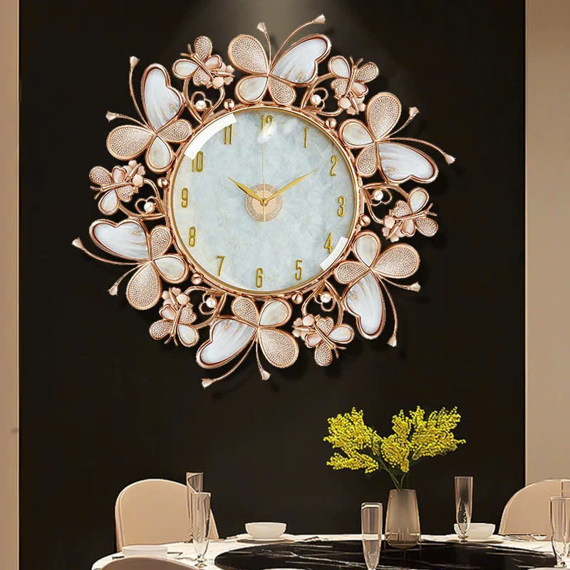 dong-ho-treo-tuong-snag-trong-3 Đồng Hồ Treo Tường Vũ Điệu Hồ Điệp Khảm Trai