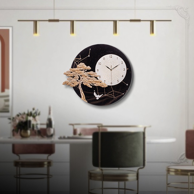 dong-ho-treo-tuong-tung-va-hac-3 Đồng Hồ Treo Tường Tùng Hạc Nghệ Thuật