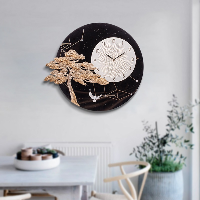 dong-ho-treo-tuong-tung-va-hac-4 Đồng Hồ Treo Tường Tùng Hạc Nghệ Thuật