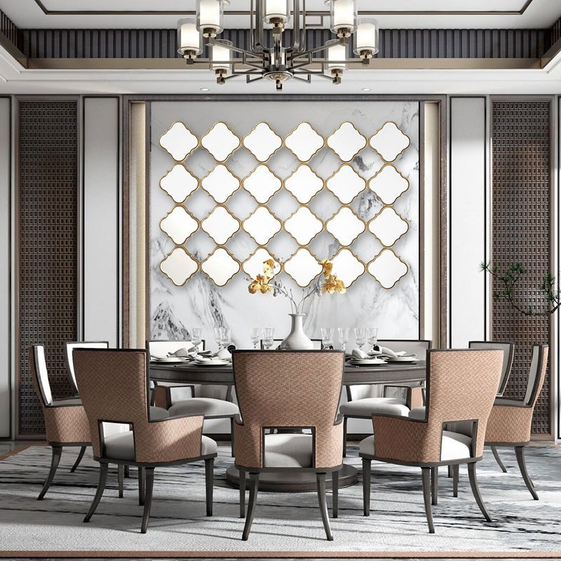 guong-treo-tuong-hinh-co-4-la-2 Gương Treo Tường Nghệ Thuật Cỏ Bốn Lá