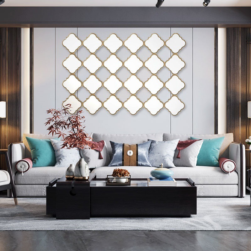 guong-treo-tuong-hinh-co-4-la-4 Gương Treo Tường Nghệ Thuật Cỏ Bốn Lá