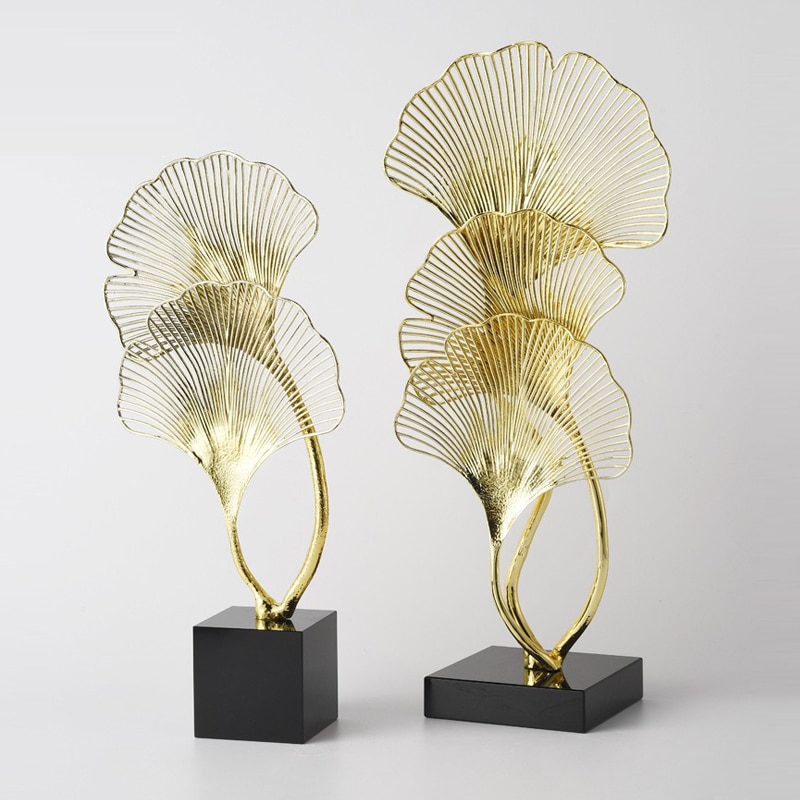 Tượng Lá Ginkgo Vàng Phong Thủy