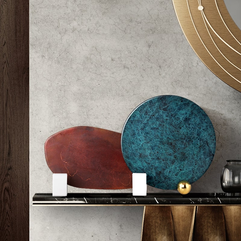 Bộ Đôi Đá Cẩm Thạch Sắc Màu Tương Phản