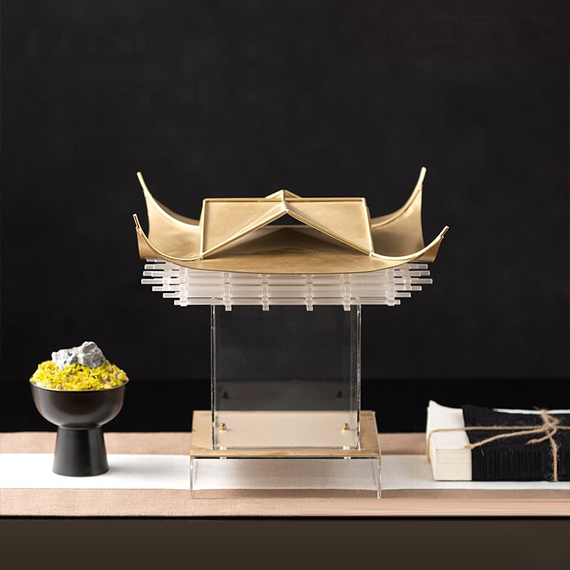 Mô Hình Mái Đình Pha Lê Tinh Xảo