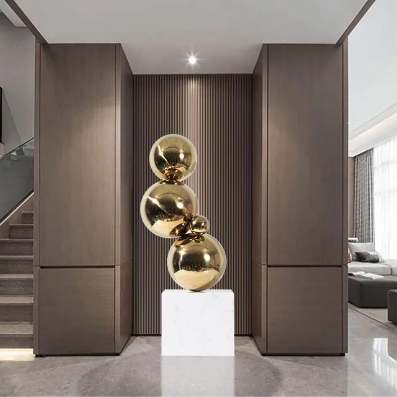 mo-hinh-qua-bong-trang-tri-bang-inox-3 Tượng Cân Bằng Quả Cầu Inox Nghệ Thuật