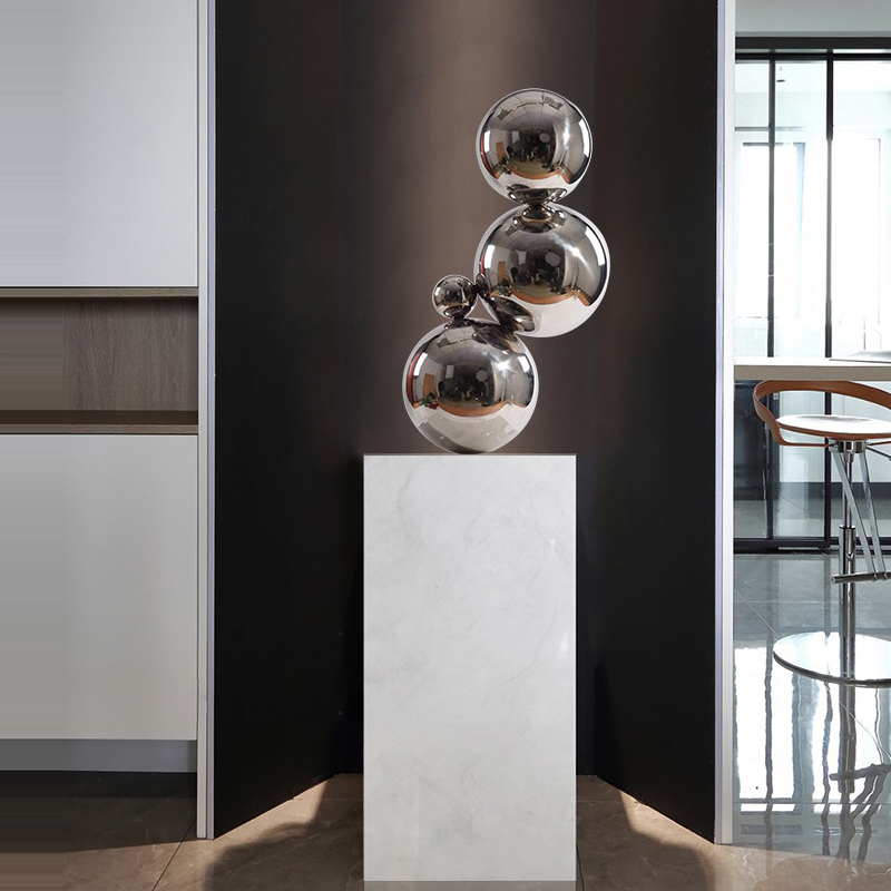 mo-hinh-qua-bong-trang-tri-bang-inox-6 Tượng Cân Bằng Quả Cầu Inox Nghệ Thuật