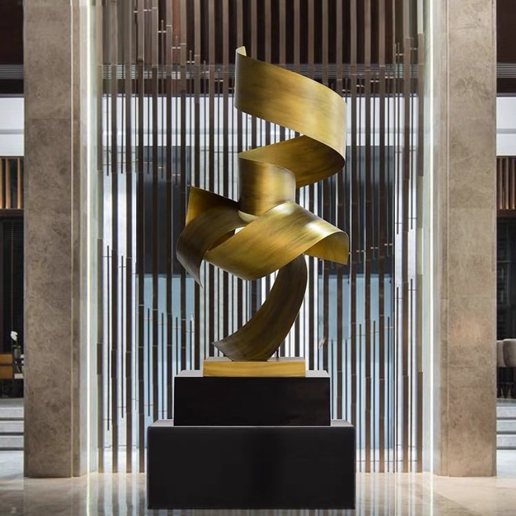 mo-hinh-trang-tri-bang-kim-loai-2 Tượng Trang Trí Dải Lụa Thời Gian