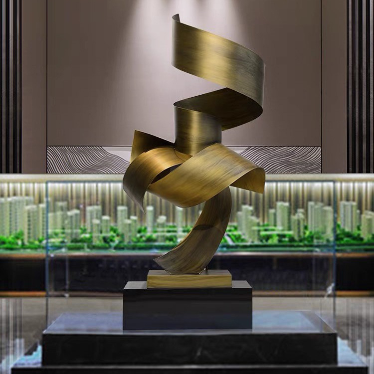 mo-hinh-trang-tri-bang-kim-loai-4 Tượng Trang Trí Dải Lụa Thời Gian