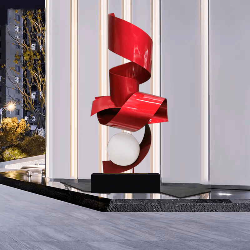 mo-hinh-trang-tri-bang-kim-loai-6 Tượng Trang Trí Dải Lụa Thời Gian