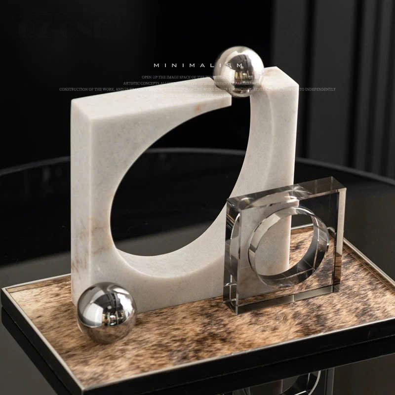 Mô Hình Trang Trí Hình Học Đá Và Pha Lê