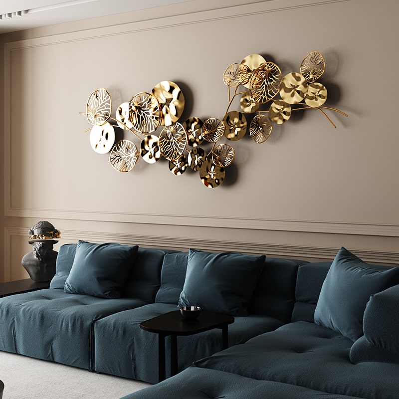 phu-dieu-3d-la-sen-vang-nghe-thuat-2 Phù Điêu 3D Lá Sen Vàng Nghệ Thuật