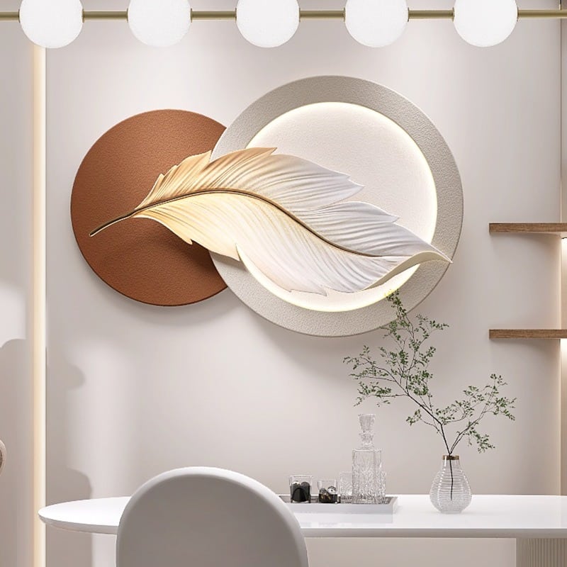 Tranh Phù Điêu Lông Vũ Tối Giản 3D