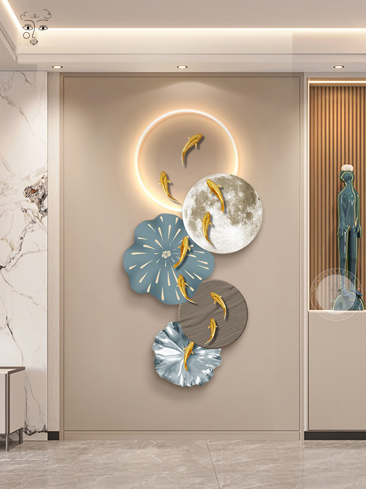 Tranh Treo Tường Cửu Ngư Quần Hội 3D