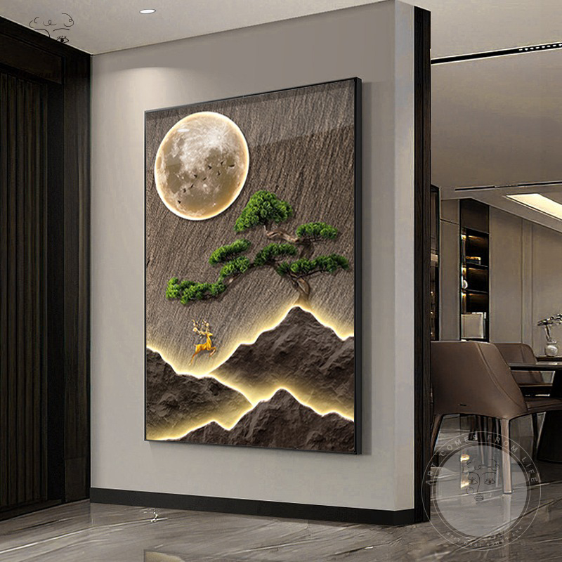 tranh-hien-dai-nui-va-mat-trang-3 Tranh Sứ Pha Lê Núi Và Mặt Trăng