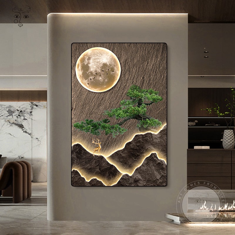 tranh-hien-dai-nui-va-mat-trang-4 Tranh Sứ Pha Lê Núi Và Mặt Trăng