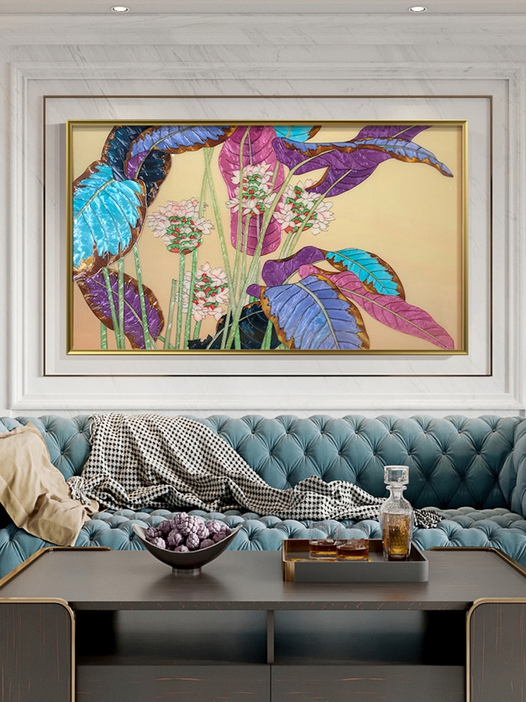 tranh-kham-tra-hoa-va-la-1 Tranh Khảm Trai Hình Cây Và Hoa