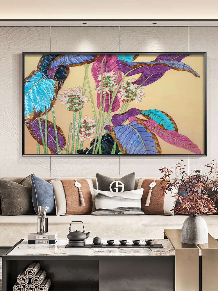 tranh-kham-tra-hoa-va-la-2 Tranh Khảm Trai Hình Cây Và Hoa